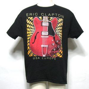 2021-22 Eric Clapton USA Europe Tour Official Concert T-Shirt XL Black Hanes
